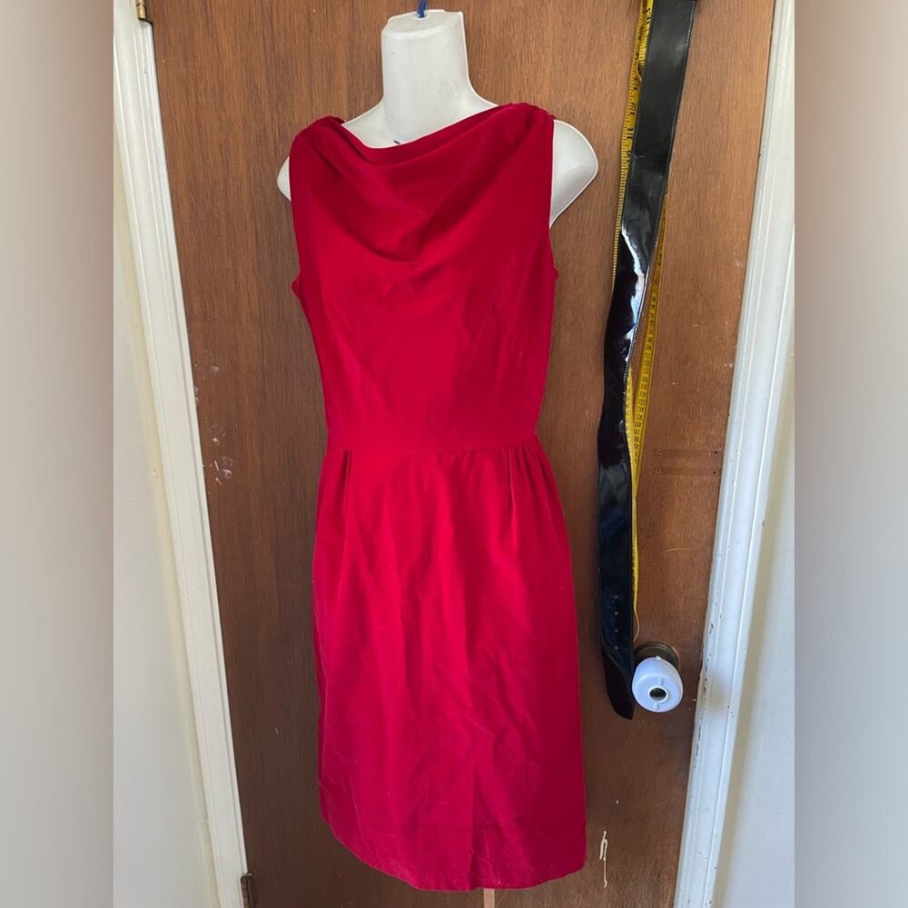 60s velvet midi dress